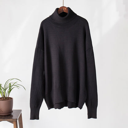 Pull Col Roulé Uni - Élégant et Confortable